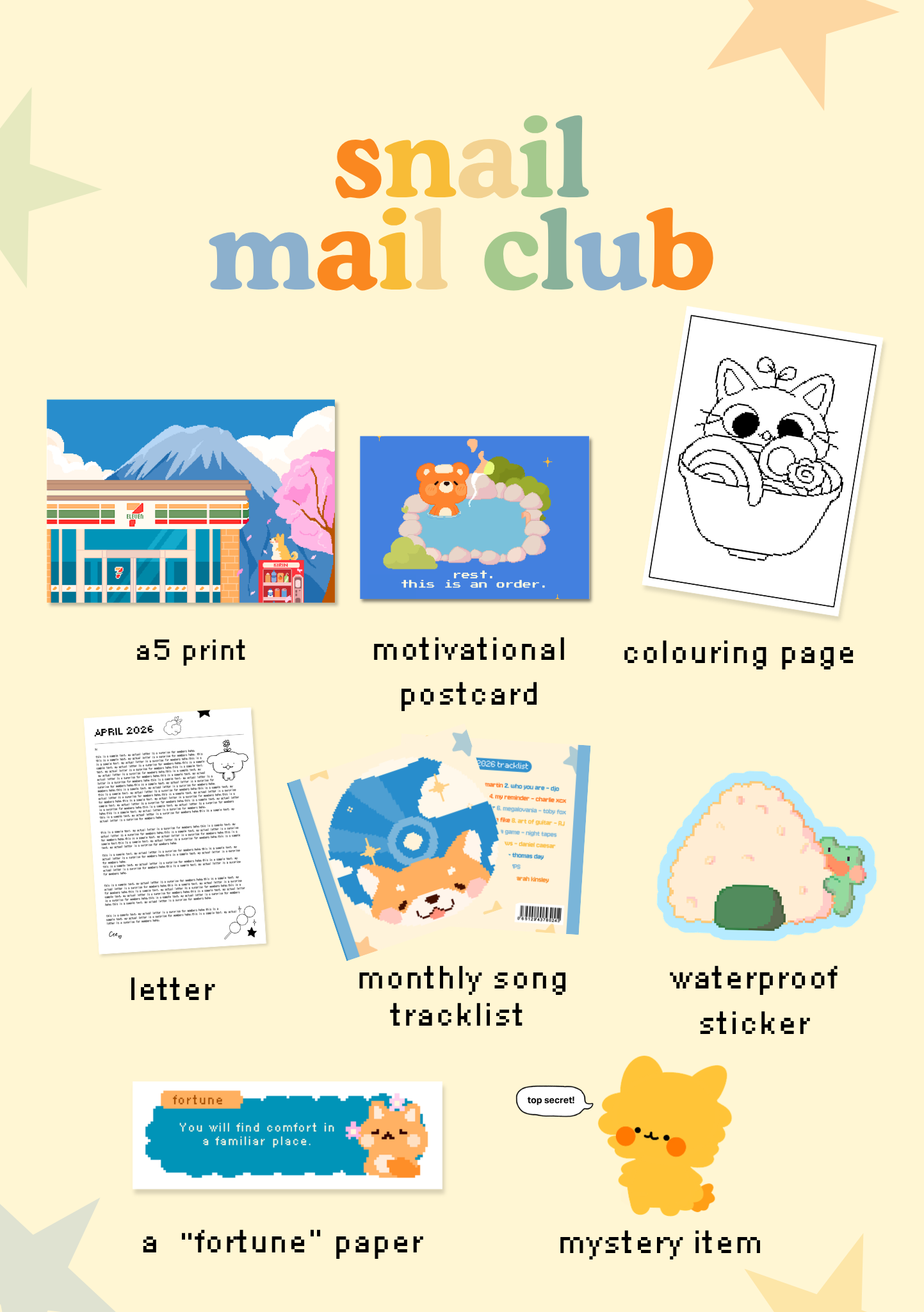 Monthly Snail Mail Club