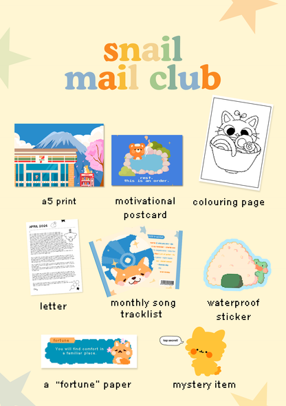 Monthly Snail Mail Club
