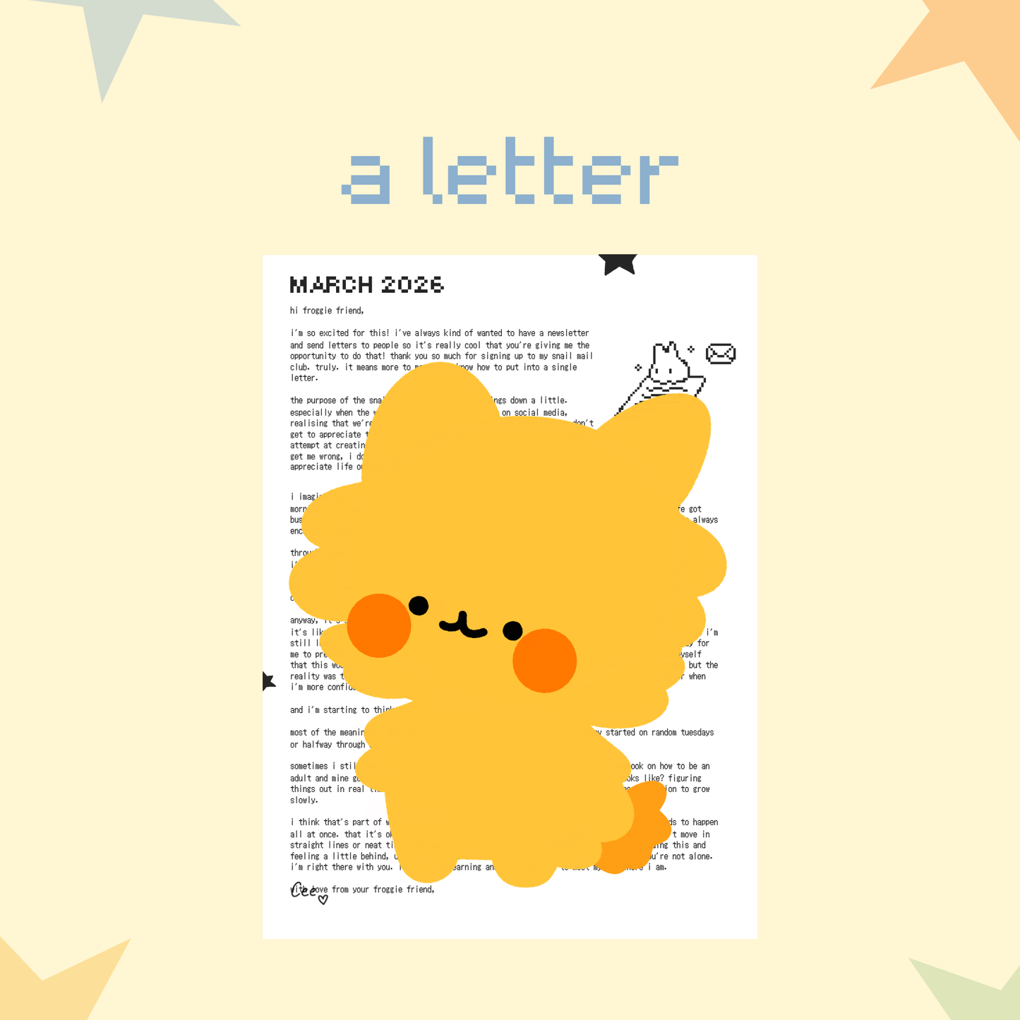 Monthly Snail Mail Club